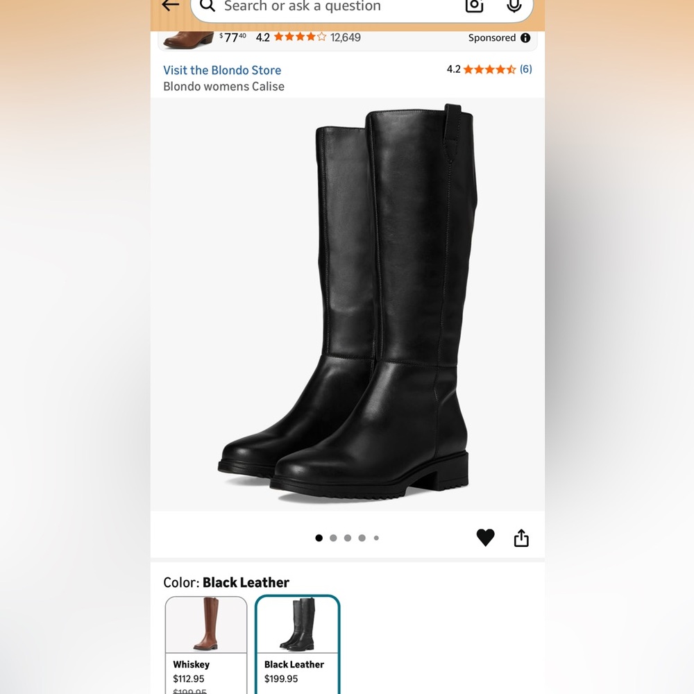 Blondo Waterproof : Women’s (5.5M) Black Leather Tall Riding Boots  Calise NWT